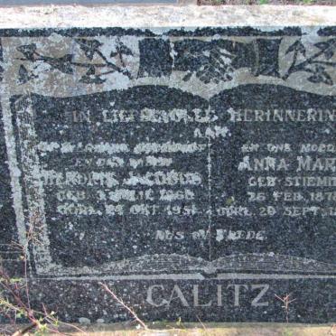 CALITZ Hendrik Jacobus 186?-1951 &amp; Anna Maria STIEMIE 1878-1953