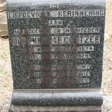 COETZEE Johanna M.E. 1874-1929