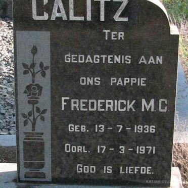 CALITZ Frederick M.C. 1936-1971