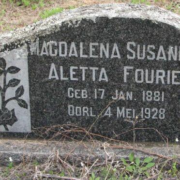FOURIE Magdalena Susanna Aletta 1881-1928
