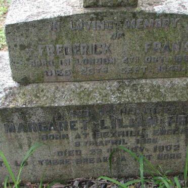 FRANK Frederick 1865-1945 &amp; Margaret Lilian 1866-1952