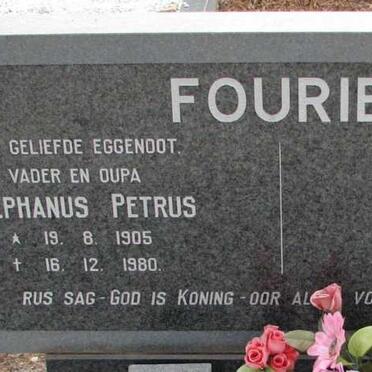 FOURIE Stephanus Petrus 1905-1980 &amp; Nan 1915-2005