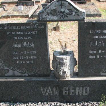 GEND John Welsh, van 1929-1964 &amp; Edith Maud 1896-1990