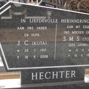 HECHTER J.C. 1915-2006 &amp; S.M.S. GRUNDLING 1921-1985