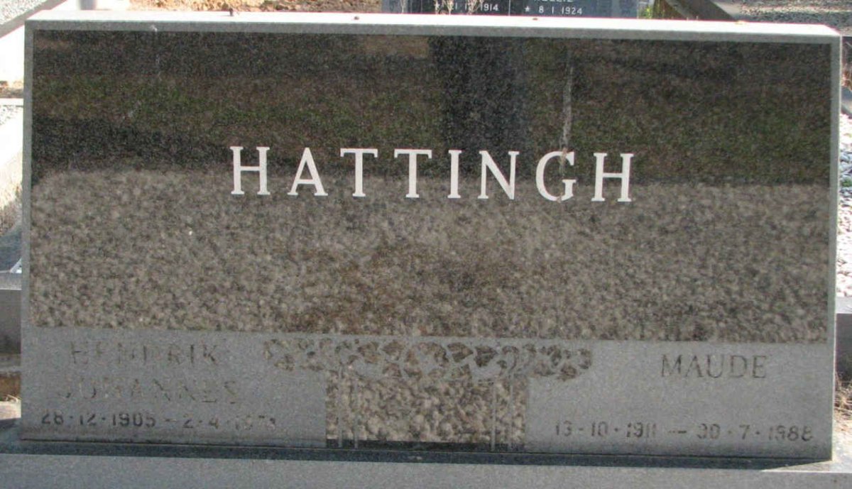 HATTINGH Hendrik Johannes 1905-197? &amp; Maude 1911-1988