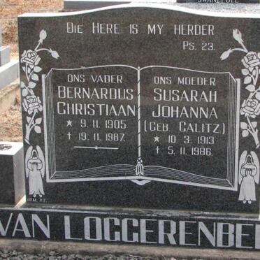 LOGGERENBERG Bernardus Christiaan, van 1905-1987 &amp; Susarah Johanna CALITZ 1913-1986