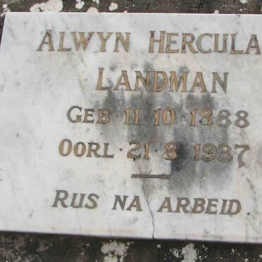 LANDMAN Alwyn Herculaas 1888-1937