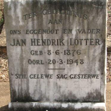LOTTER Jan Hendrik 1876-1948