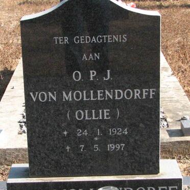 MOLLENDORFF O.P.J., von 1924-1997