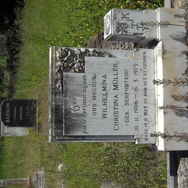 MULLER Wilhelmina Christina nee SERFONTEIN 1906-1979