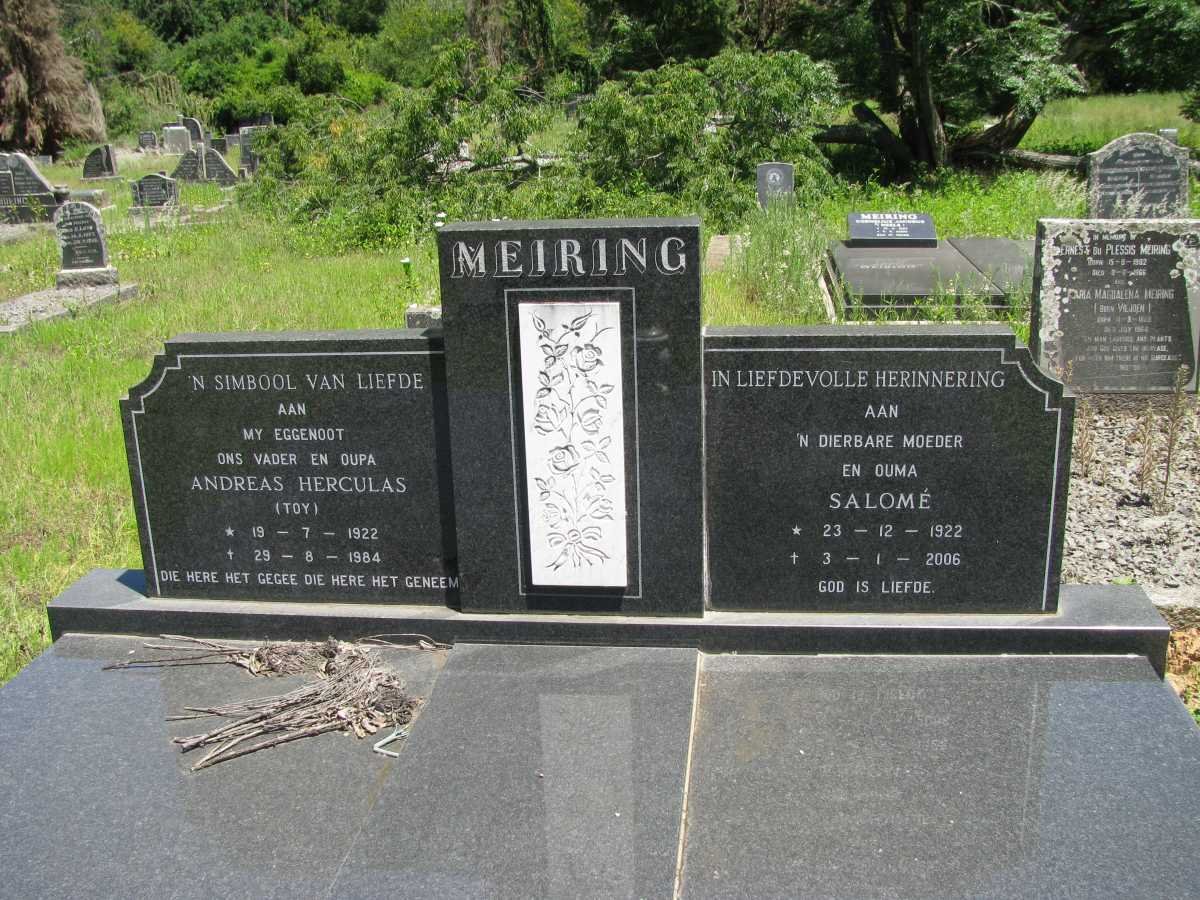 MEIRING Andreas Herculas 1922-1984 &amp; Salome 1922-2006