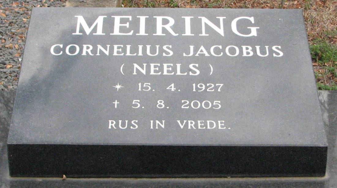 MEIRING Cornelius Jacobus 1927-2005