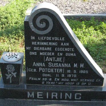 MEIRING Anna Susanna M.M. nee POTGIETER 1905-1970