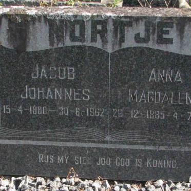 NORTJE Jacob Johannes 1880-1962 &amp; Anna Magdalena 1885-1964