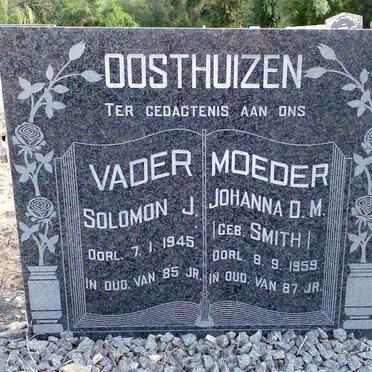 OOSTHUIZEN Solomon J. 1860-1945 &amp; Johanna D.M. SMITH 1872-1959