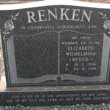 RENKEN Elizabeth Wilhelmina 1936-1985