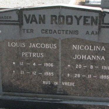 ROOYEN Louis Jacobus Petrus, van 1906-1985 &amp; Nicolina Johanna 1911-1995