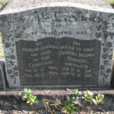 ROETS Christiaan 1895-1965 &amp; Francina Johanna Hendrina HECHTER 1901-1966