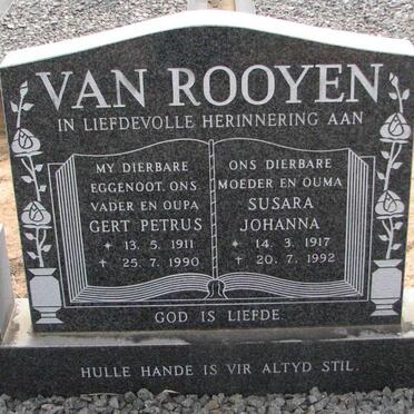 ROOYEN Gert Petrus, van 1911-1990 &amp; Susara Johanna 1917-1992