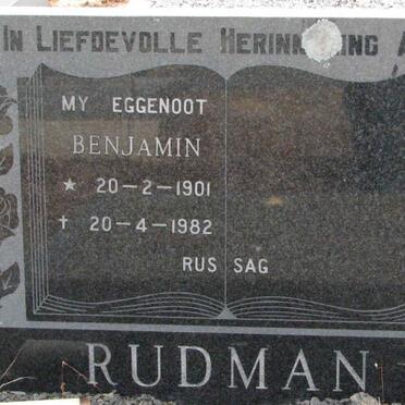 RUDMAN Benjamin 1901-1982