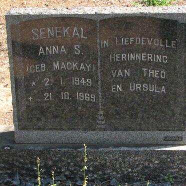 SENEKAL Anna S. nee MACKAY 1949-1969