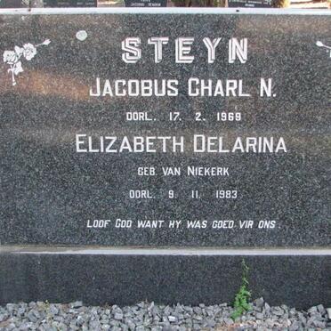 STEYN Jacobus Charl N. -1969 &amp; Elizabeth Delarina VAN NIEKERK -1983