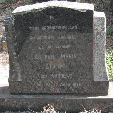 STIEMIE Esther Maria nee ANDREWS -1966