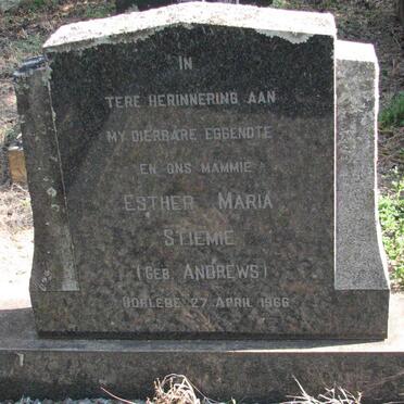 STIEMIE Esther Maria nee ANDREWS -1966