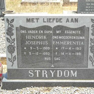 STRYDOM Hendrik Josephus 1909-1993 &amp; Emmerentia 1913-1991