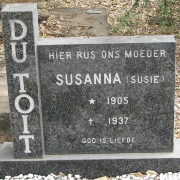TOIT Susanna, du 1905-1937