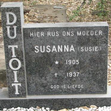 TOIT Susanna, du 1905-1937