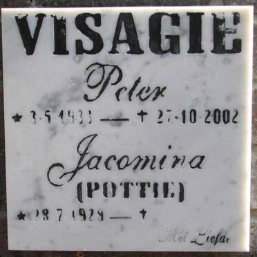 VISAGIE Peter 1933-2002 &amp; Jacomina 1929-
