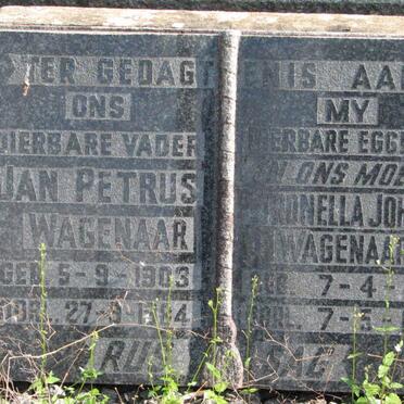WAGENAAR Jan Petrus 1903-1984 &amp; Petronella Johanna 1904-1959
