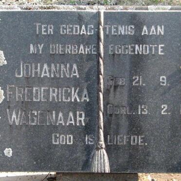 WAGENAAR Johanna Fredericka 1914-1973