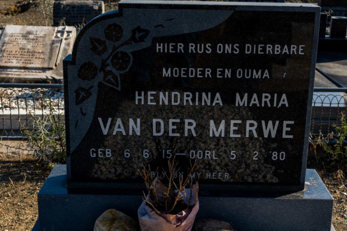MERWE Hendrina Maria, van der 1915-1980