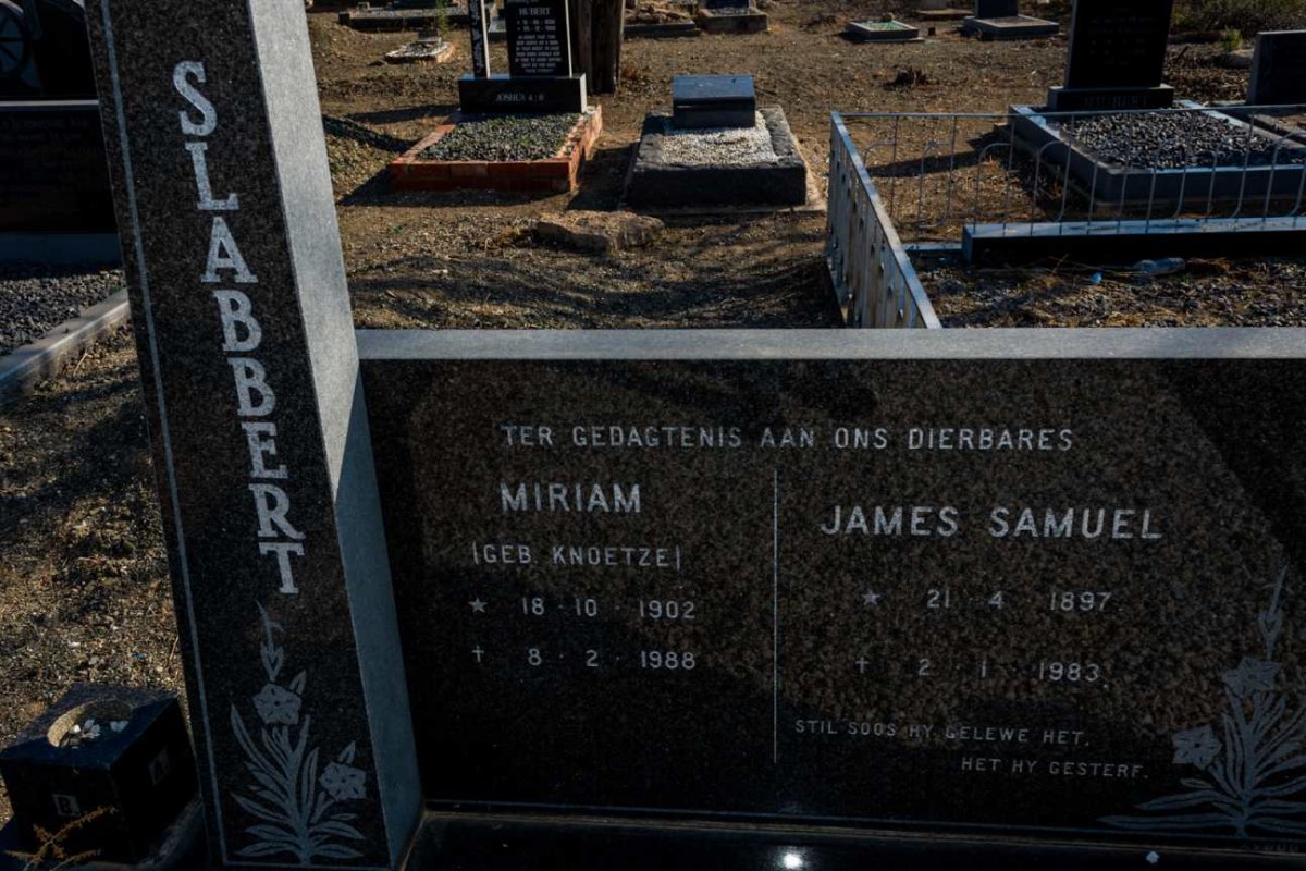 SLABBERT James Samuel 1897-1983 & Miriam KNOETZE 1902-1988