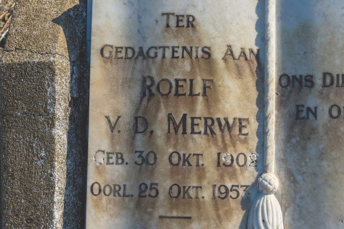 MERWE Roelf, v.d. 1902-1953