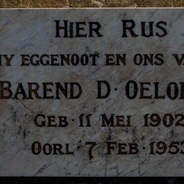 OELOFSE Barend D. 1902-1953