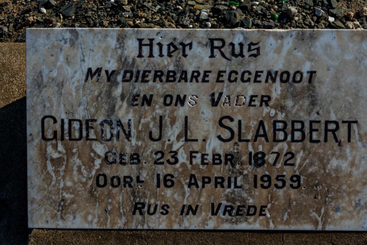 SLABBERT Gideon J.L. 1872-1959
