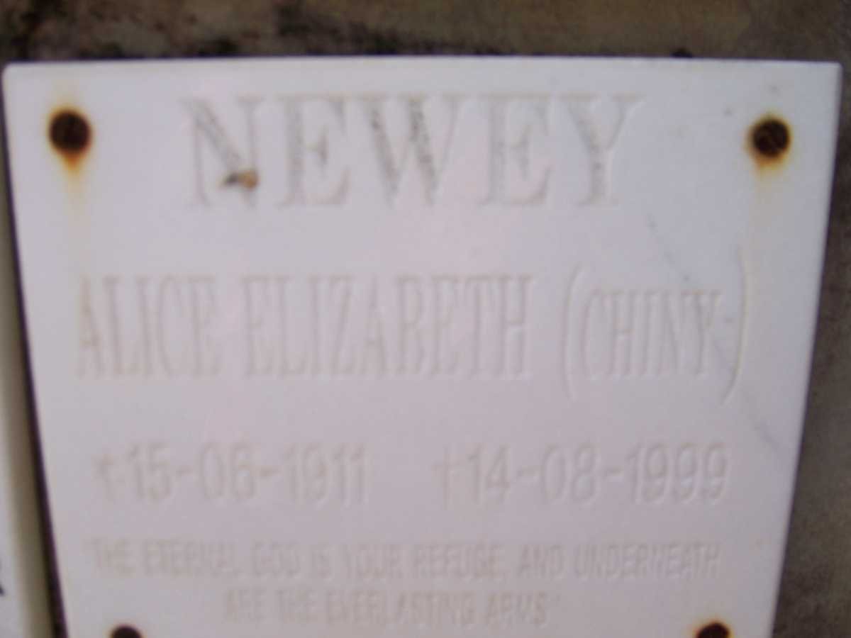 NEWEY Alice Elizabeth 1911-1999