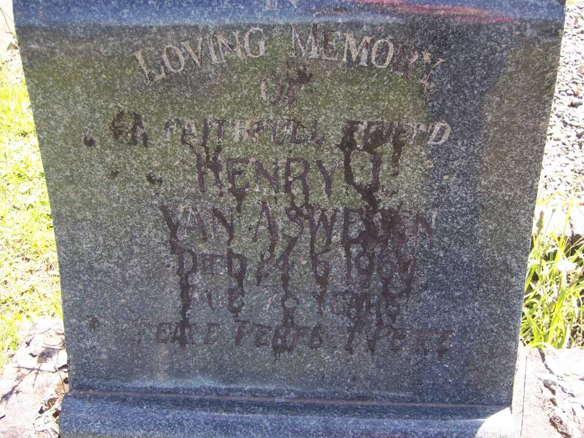 ASWEGEN Henry J., van -1960