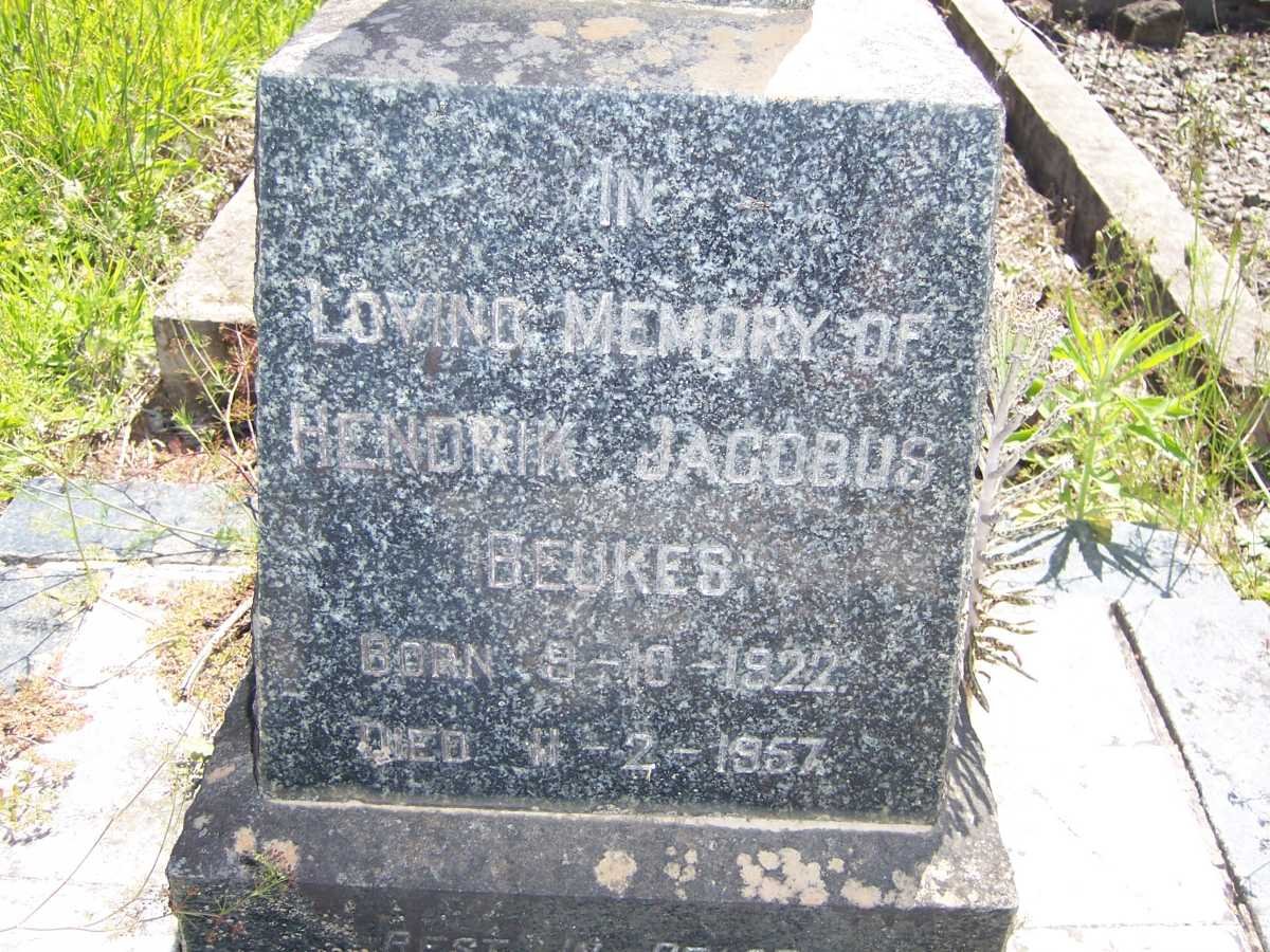 BEUKES Hendrik Jacobus 1922-1957