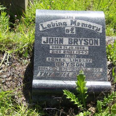 BRYSON John 1866-1943 &amp; Agnes Lindsay 1879-1953