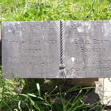 BAUBERN Mathew Alexander 1867-1947 &amp; Ethel Bertha RUST 1878-1952