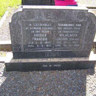ELS Andries Francois 1893-1971 &amp; Wilhelmina Jacoba GOOSEN 1907-1994