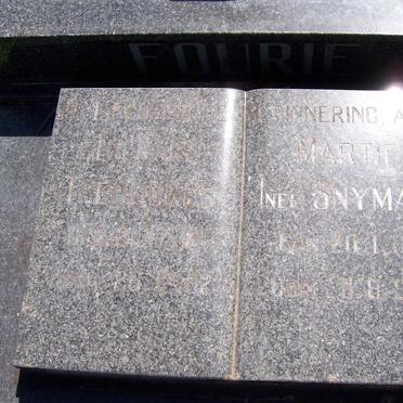 FOURIE Theunis Theodorus 1913-1982 &amp; Martie SNYMAN 1914-1992