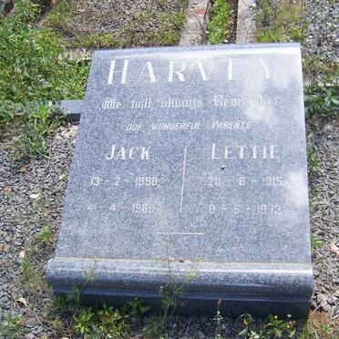 HARVEY Jack 1898-1968 &amp; Lettie 1915-1973