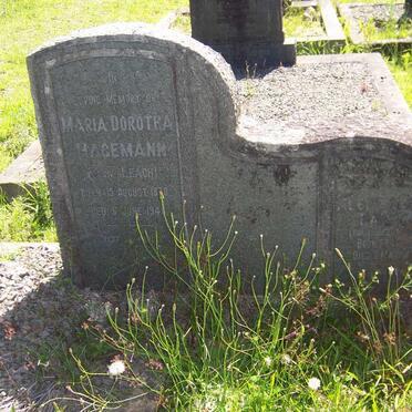 HAGEMANN Maria Dorothea nee LEACH 1878-1946