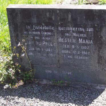 HOLL Jan du Preez 1902-1954 &amp; Hester Maria 1907-1982
