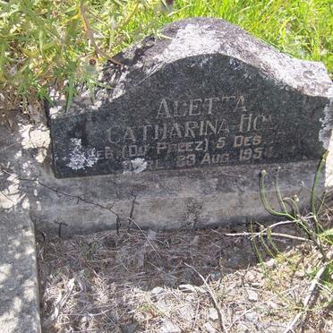 HOLL Aletta Catharina nee DU PREEZ 1871-1954